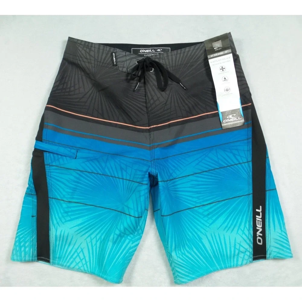 ONeill Shorts Mens Size 26 Blue Superfreak Boardshorts Stretch Pocket Swim NWT
